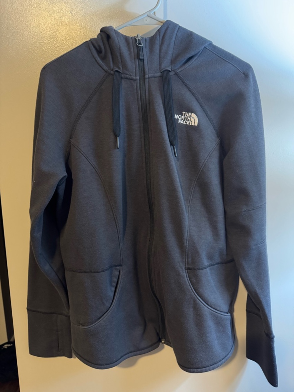 The North Face Women's Full-Zip Hoodie in Dark Gray